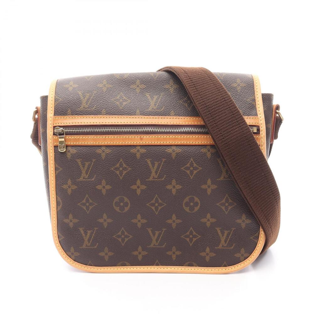 Louis Vuitton Bosphore Monogram Messenger Shoulder Bag Canvas Leather Brown